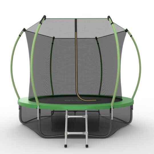 Фото 76 - EVO JUMP Internal 10ft (Green) + Lower net. Батут с внутренней сеткой и лестницей, диаметр 10ft (зеленый) + нижняя сеть.