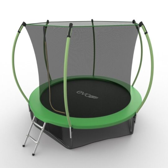 Фото 6 - EVO JUMP Internal 10ft (Green) + Lower net. Батут с внутренней сеткой и лестницей, диаметр 10ft (зеленый) + нижняя сеть.