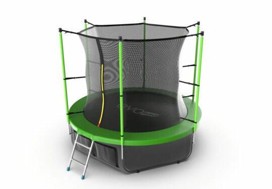 Фото 7 - EVO JUMP Internal 8ft (Green) + Lower net. Батут с внутренней сеткой и лестницей, диаметр 8ft (зеленый) + нижняя сеть.