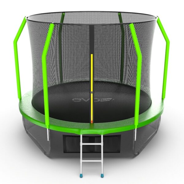 Фото 1 - Батут EVO JUMP Cosmo 10ft (Green) + Lower net с внутренней сеткой и лестницей, диаметр 10ft (зеленый) + нижняя сеть.