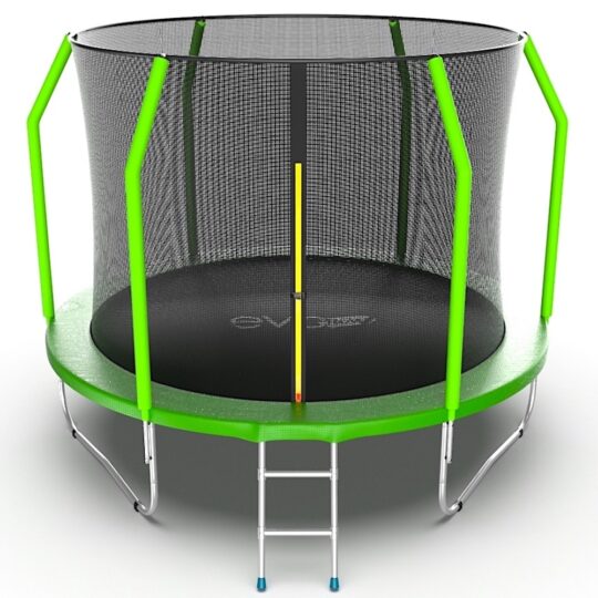 Фото 33 - EVO JUMP  Сosmo 10ft (Green) Батут с внутренней сеткой и лестницей, диаметр 10ft (зеленый).