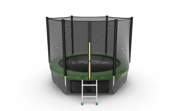 Фото 1 - EVO JUMP External 10ft (Green) + Lower net. Батут с внешней сеткой и лестницей, диаметр 10ft (зеленый/синий) + нижняя сеть.