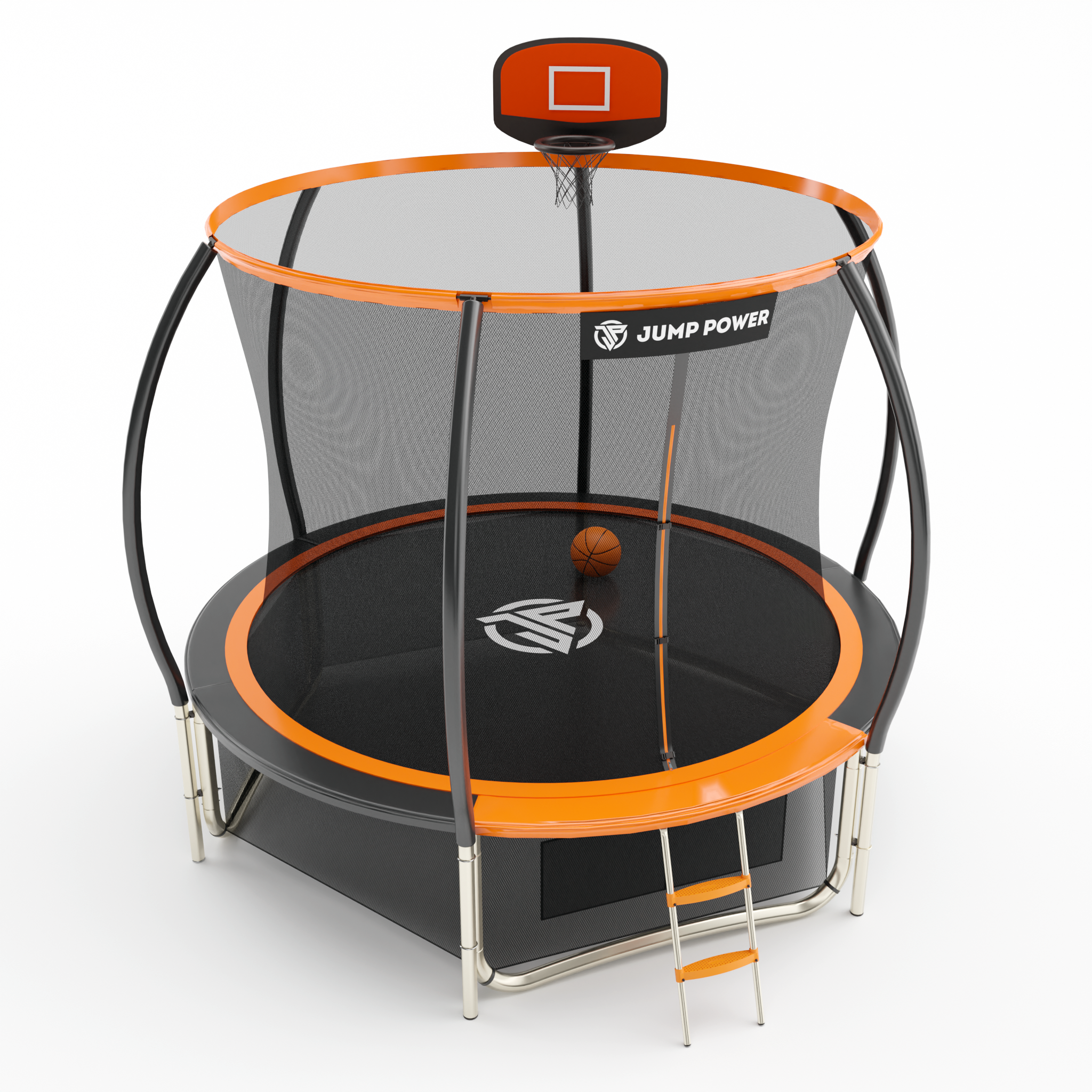 Фото 6 - Батут Jump Power 10 ft Pro Inside Basket Orange.