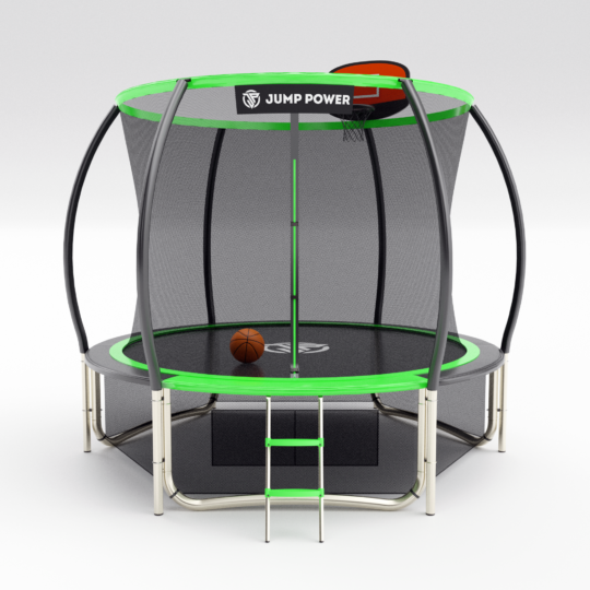 Фото 9 - Батут Jump Power 10 ft Pro Inside Basket Green.