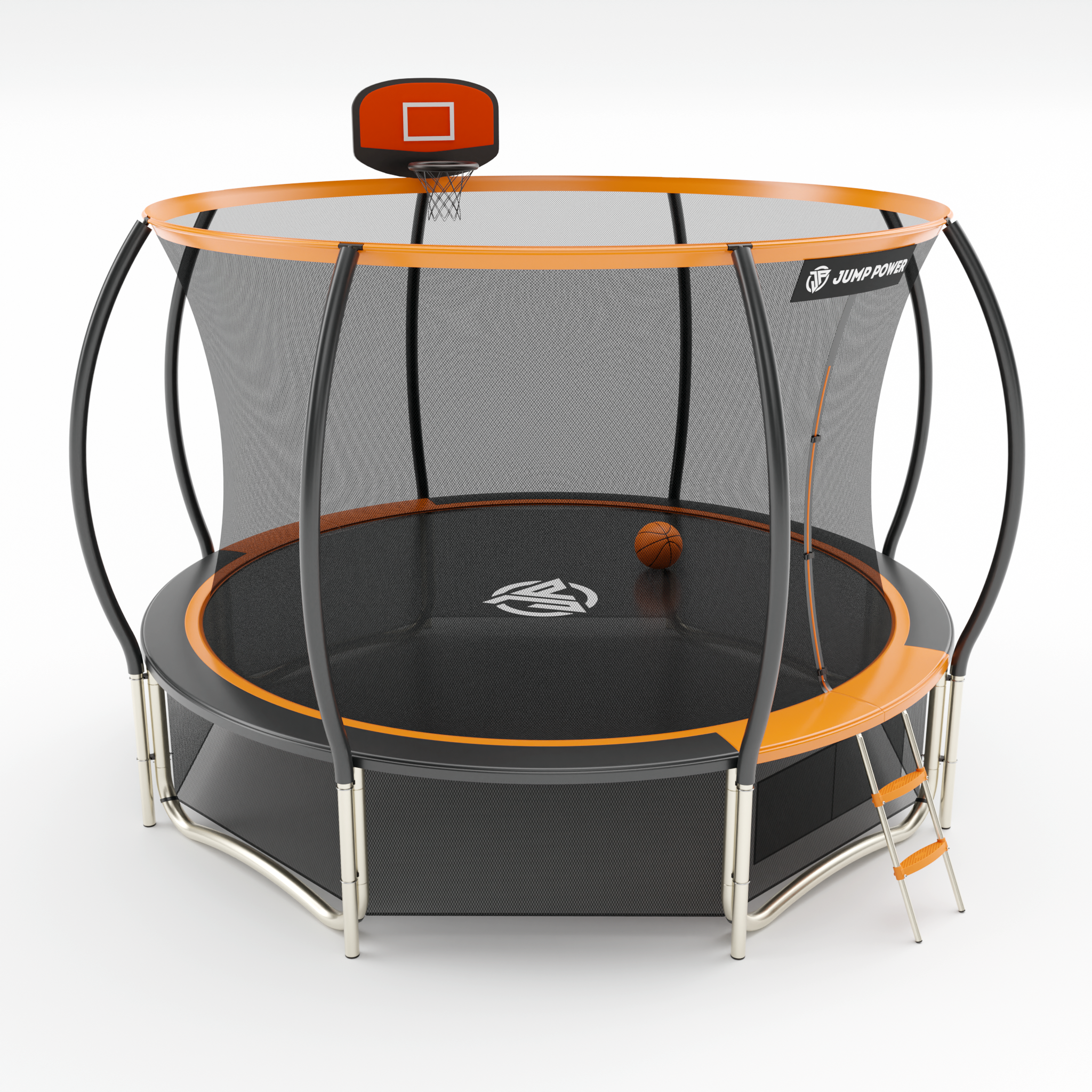 Фото 8 - Батут Jump Power 14 ft Pro Inside Basket Orange.