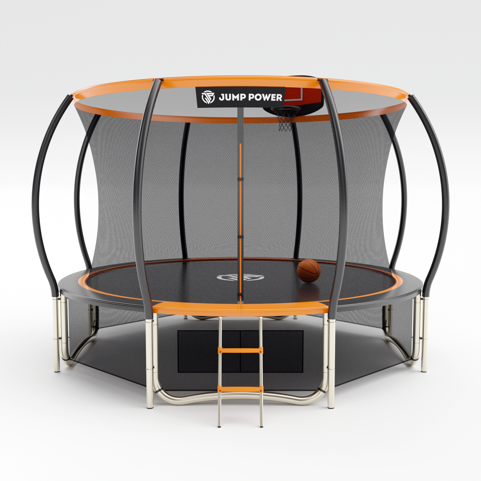 Фото 1 - Батут Jump Power 12 ft Pro Inside Basket Orange.