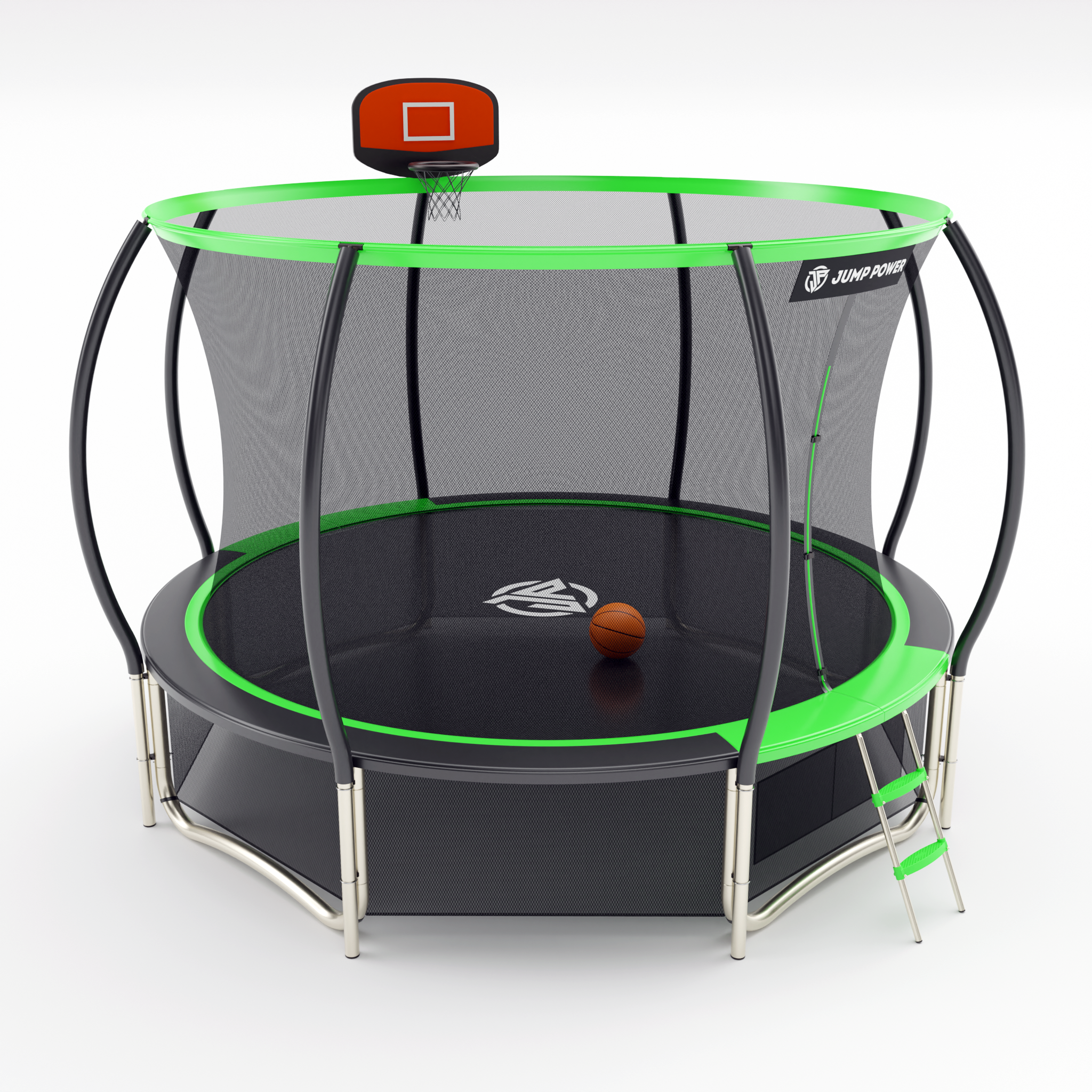 Фото 4 - Батут Jump Power 14 ft Pro Inside Basket Green.