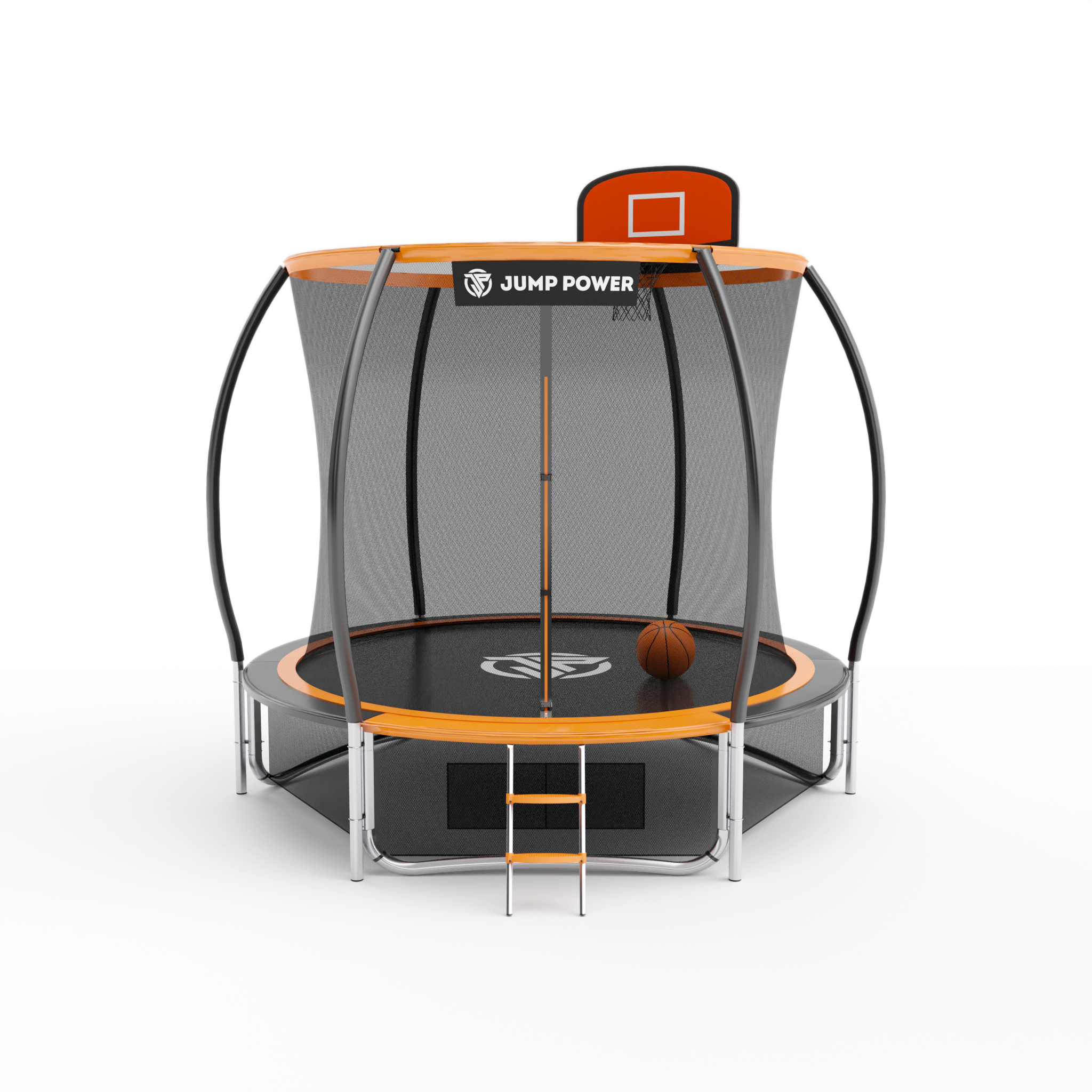 Фото 2 - Батут Jump Power 8 ft Pro Inside Basket Orange.
